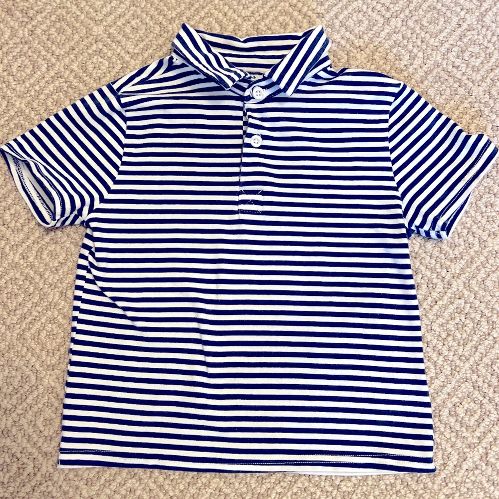 Cecil and Lou 3T navy blue stripe polo